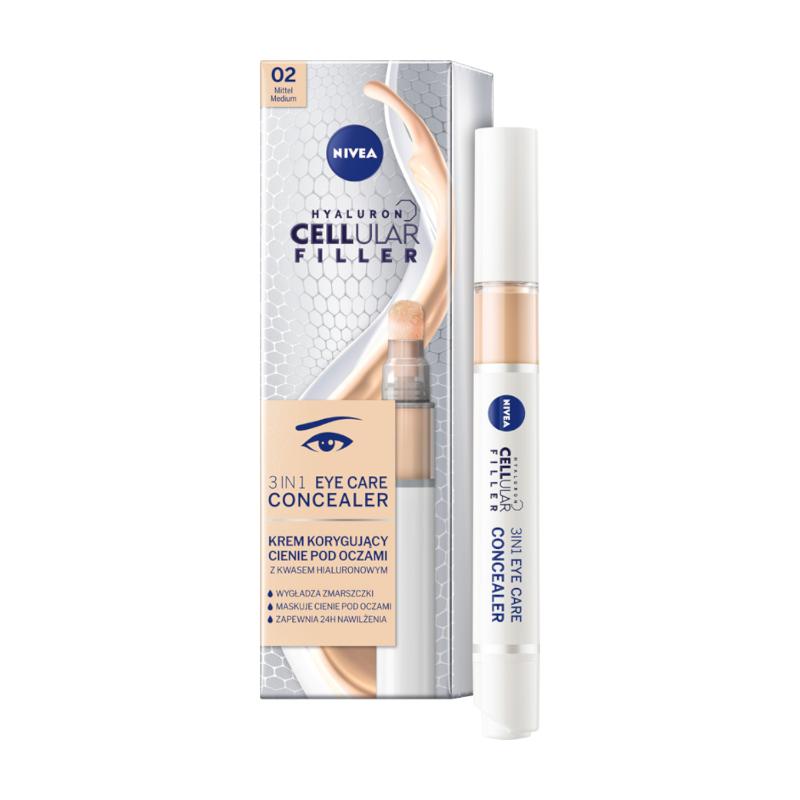 Nivea Celluar 3 în 1 Cremă corectoare de umbre de ochi 01 Light 4ml