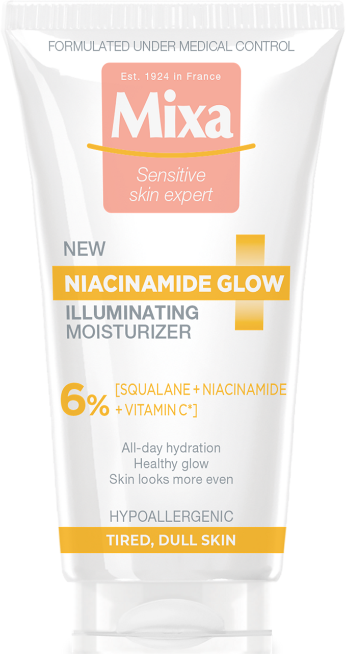 Mixa Sensitive Skin Expert Niacinamide Glow Glow Illuminating Moisturising Cream 50ml
