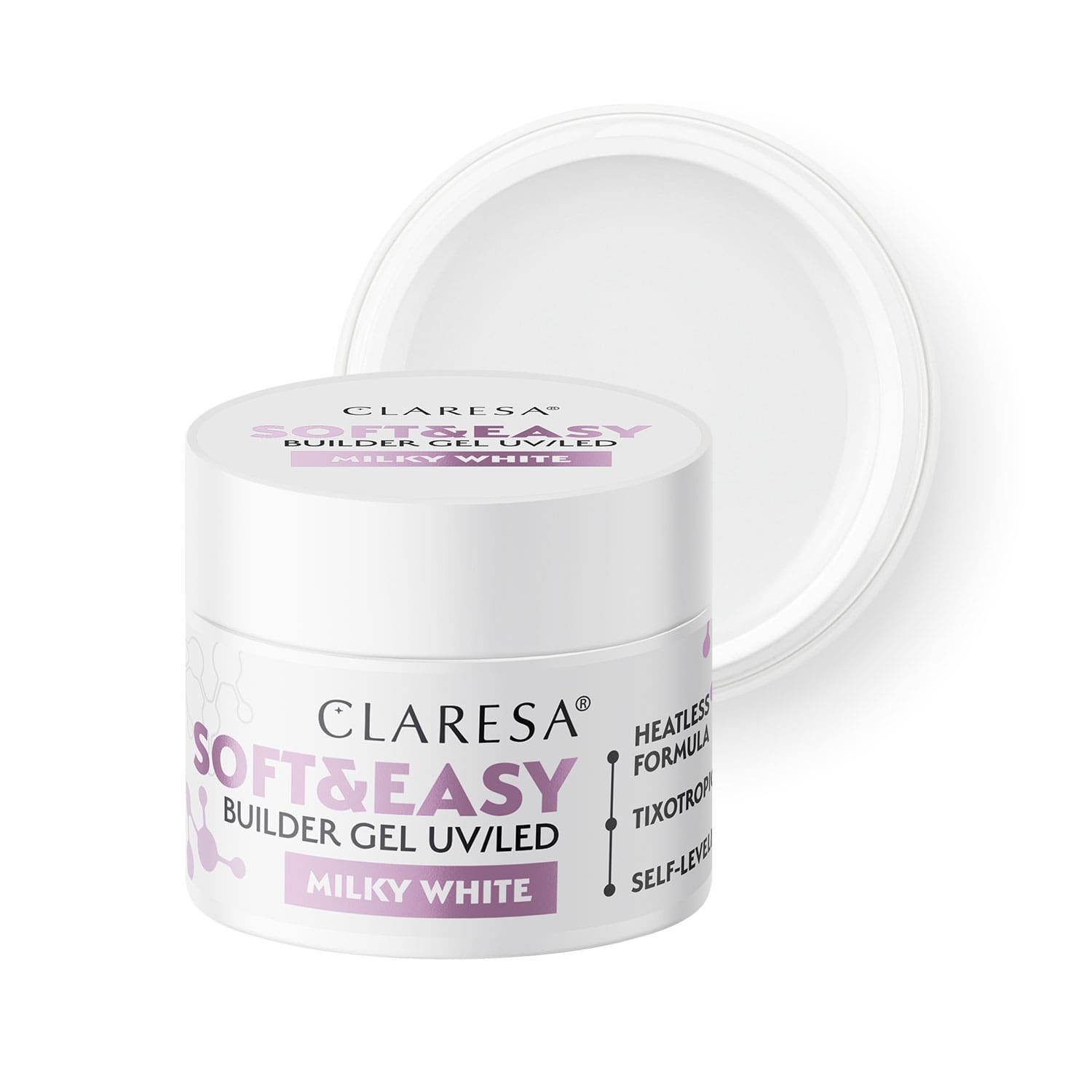 Claresa Building Gel Soft & Easy Milky White 45g