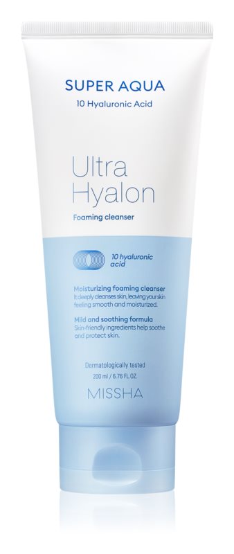 Missha Super Aqua Ultra Hyalron spumă purificatoare pentru față 200ml