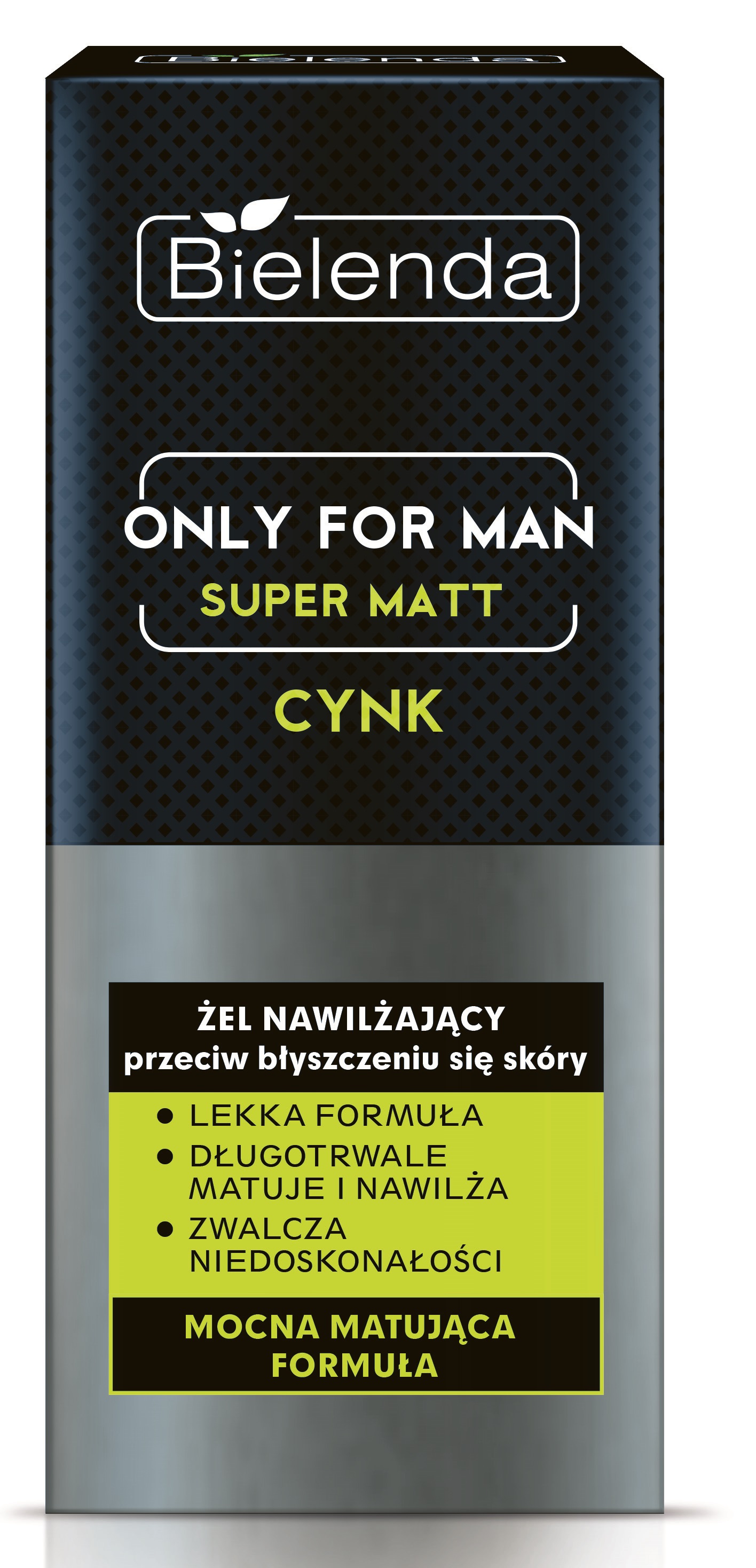 Bielenda Only for Man Gel hidratant împotriva pielii lucioase Super Matt