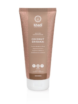 Balsam de păr Khadi cu nucă de cocos și Shikakai într-un tub 200ml