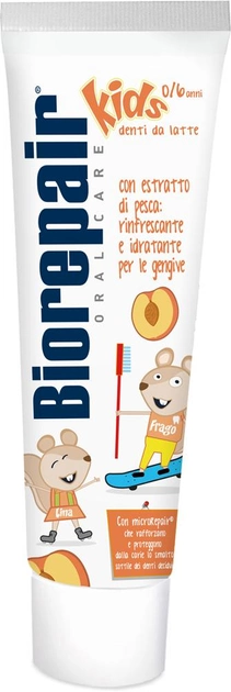 Biorepair Pastă de dinți Peach 0-6 ani Dinți de lapte 50ml