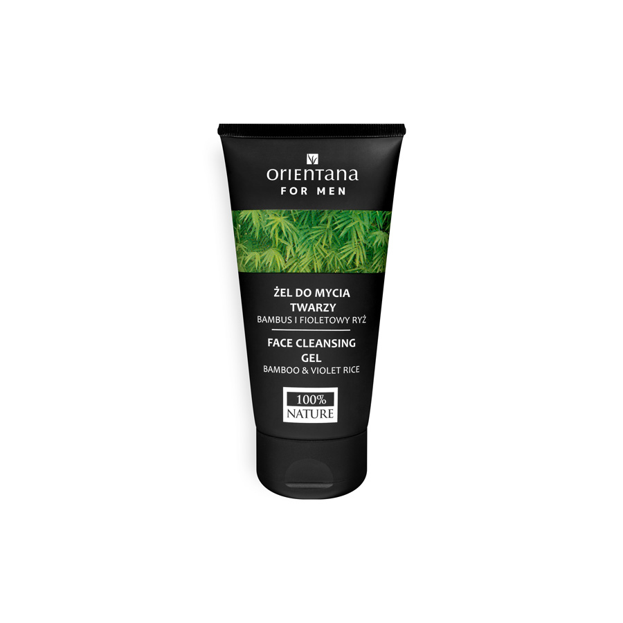 Orientana for Men Gel de spălare facială cu bambus și orez violet 150ml