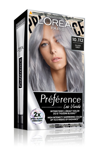 Loreal Preference Vopsele de păr Vivid Colors 10.112 Silver Grey Soho