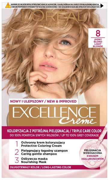 Loreal Excellence Creme Colouring Culoarea părului 8 Light Blonde