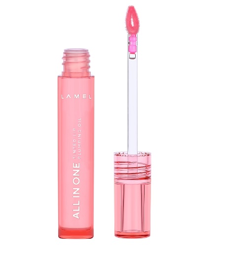 Lamel All in One Lip Tinted Plumping Oil 401