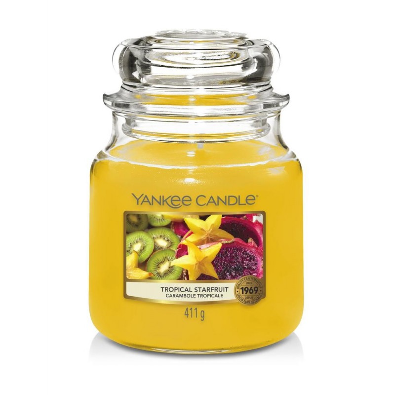 Lumânare Yankee Candle Lumânare cu borcan mediu Tropical Starfruit