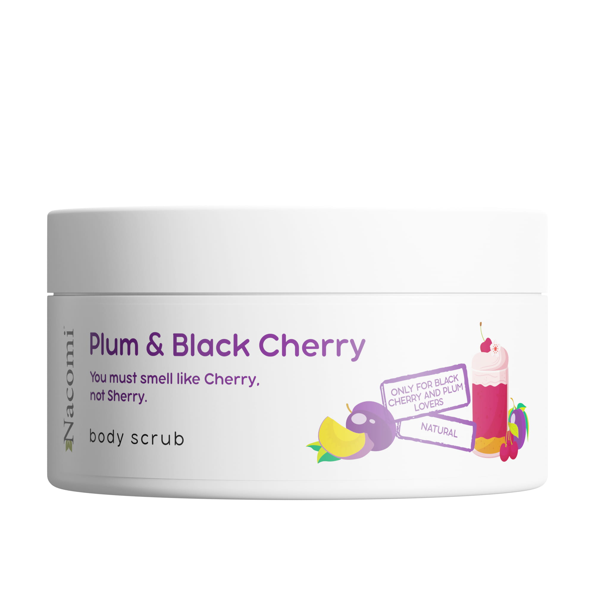 Nacomi Scrub de prune și cireșe negre 100ml