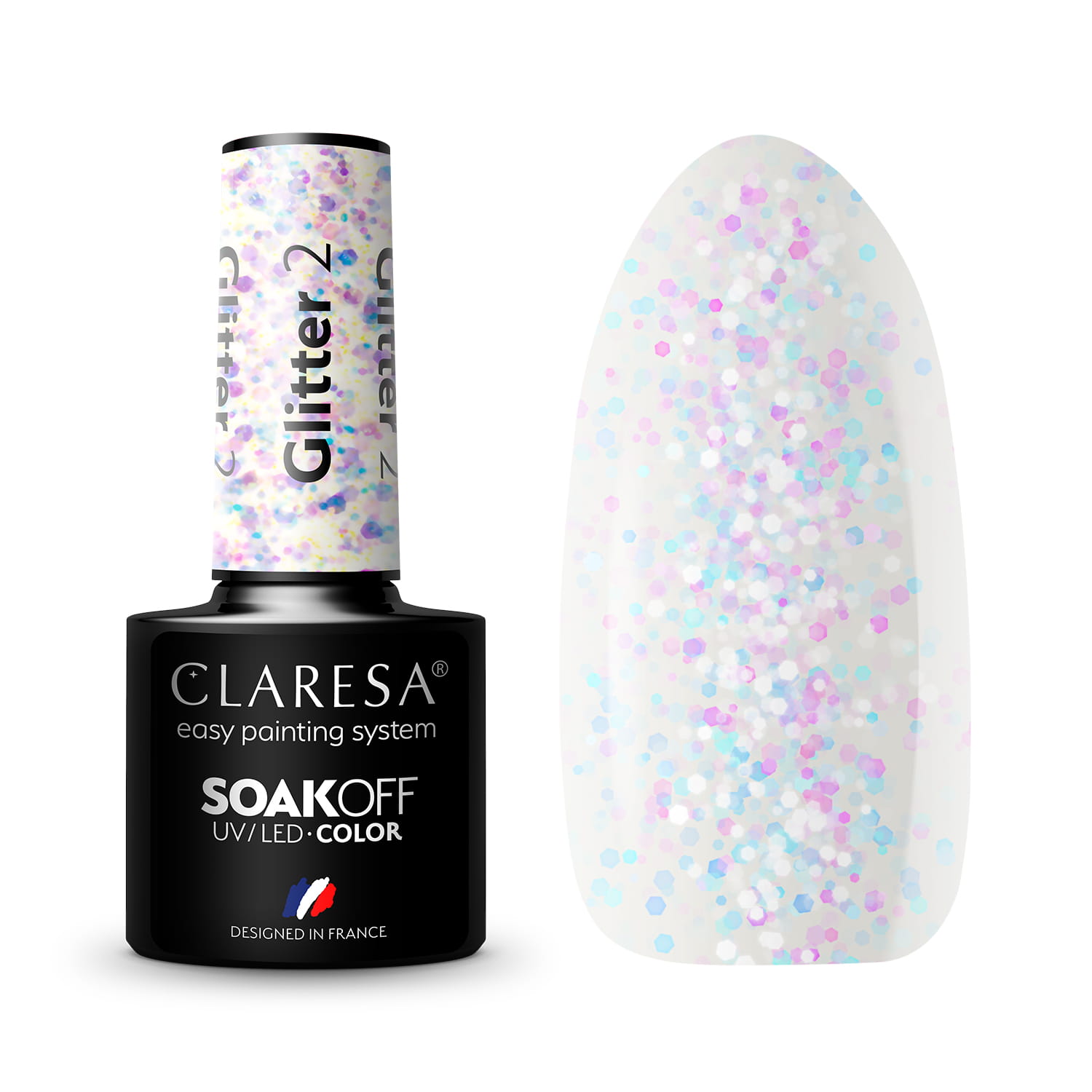 Claresa Hybrid Varnish Glitter 2