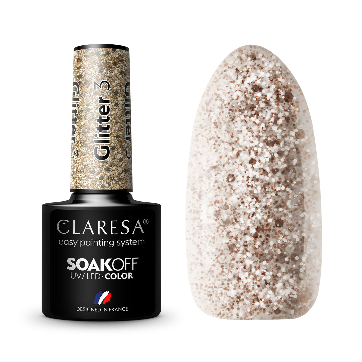 Claresa Hybrid Varnish Glitter 3