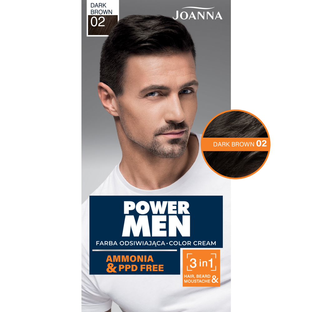 Joanna Power Men Color Cream Color pentru bărbați 02 Dark Brown