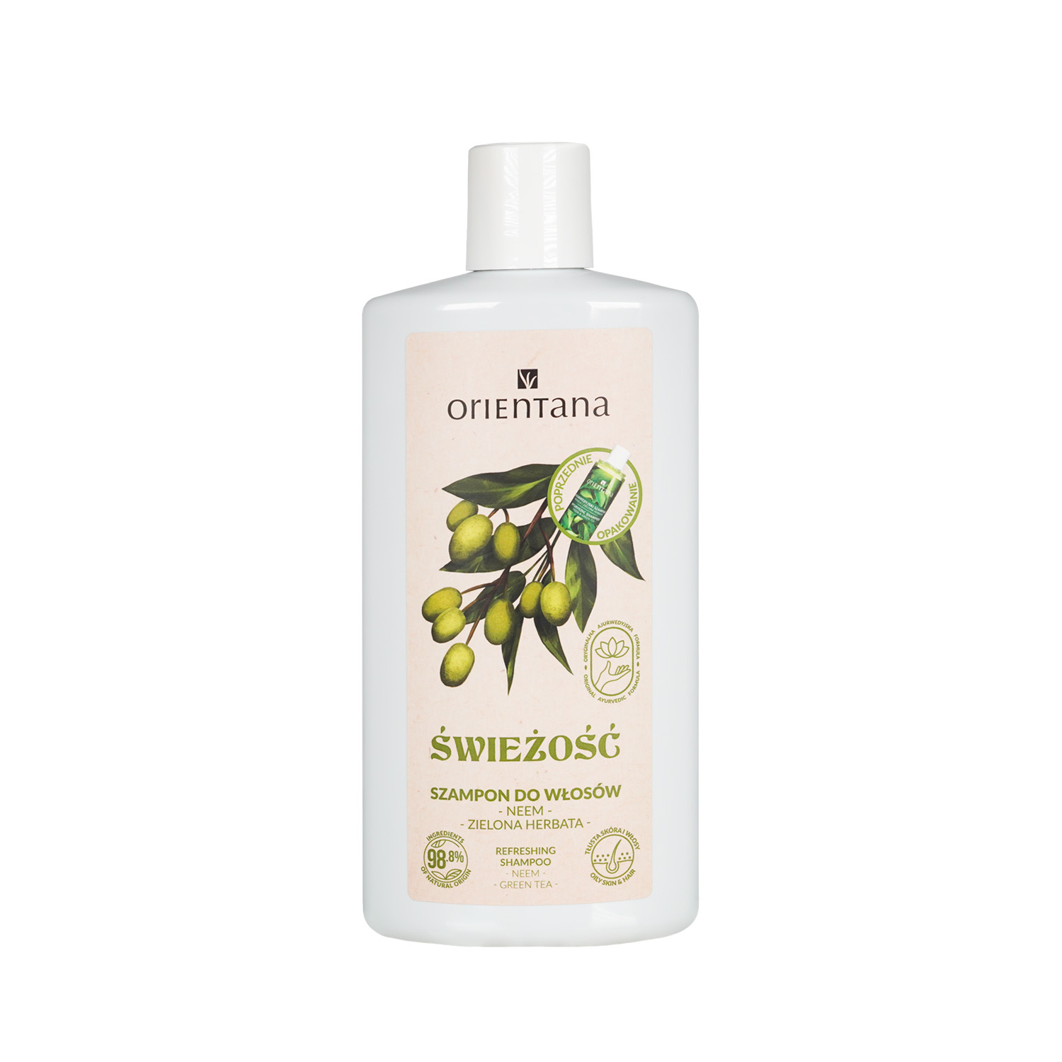 Șampon pentru păr Orientana Freshness Neem și ceai verde 210ml