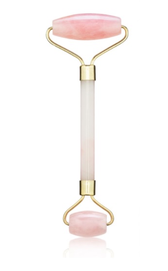 Lash Brow Roller pentru masaj facial Quartz Acrilic roz Premium + caz