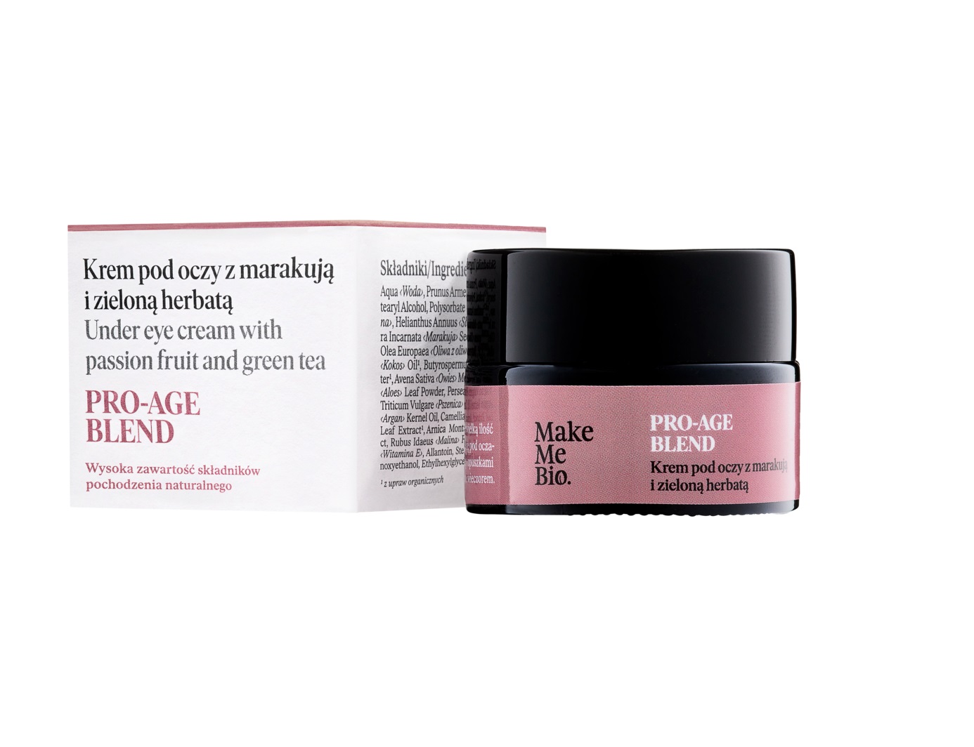 Make Me Bio Cremă de ochi cu fructul pasiunii și ceai verde 15ml