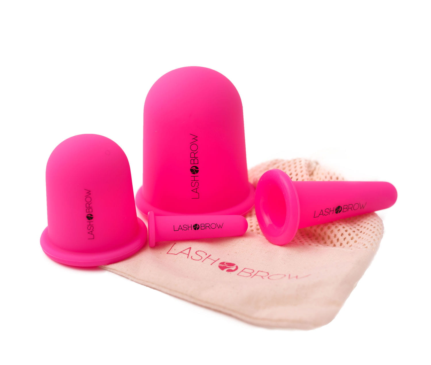 Lash Brow Silicon Massage Bubbles Pink Set