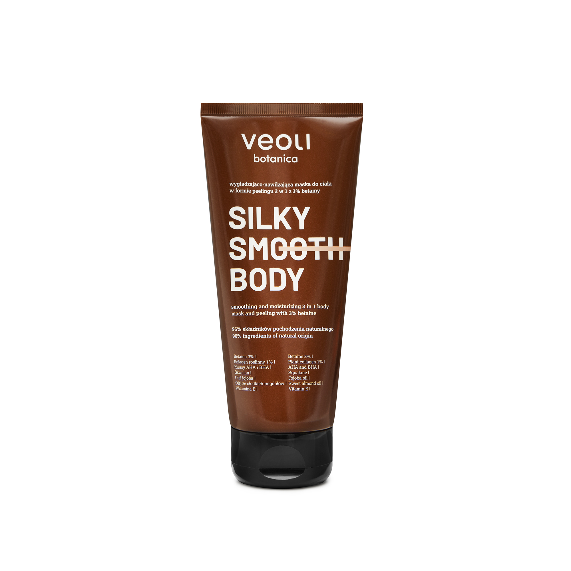 Veoli Botanica Silky Smooth Body Mask în formă de peeling 180ml