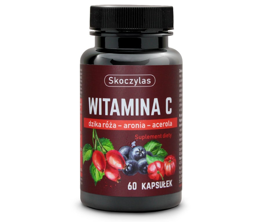 Skoczylas Vitamina C Wild Rose Aronia Acerola Supliment 60 Capsule