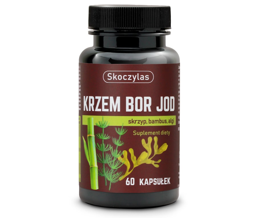 Skoczylas Siliciu Siliciu Bor Iod Iod Coada-calului Bambus Alge Supliment 60 Capsule