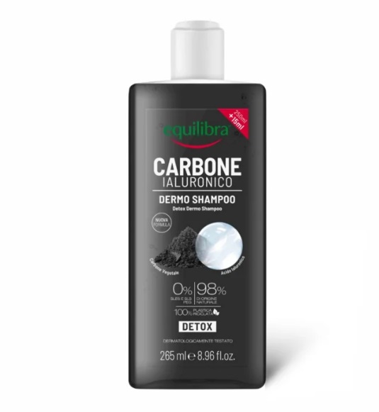 Equilibra Carbone Șampon cu carbon activ și acid hialuronic 265ml