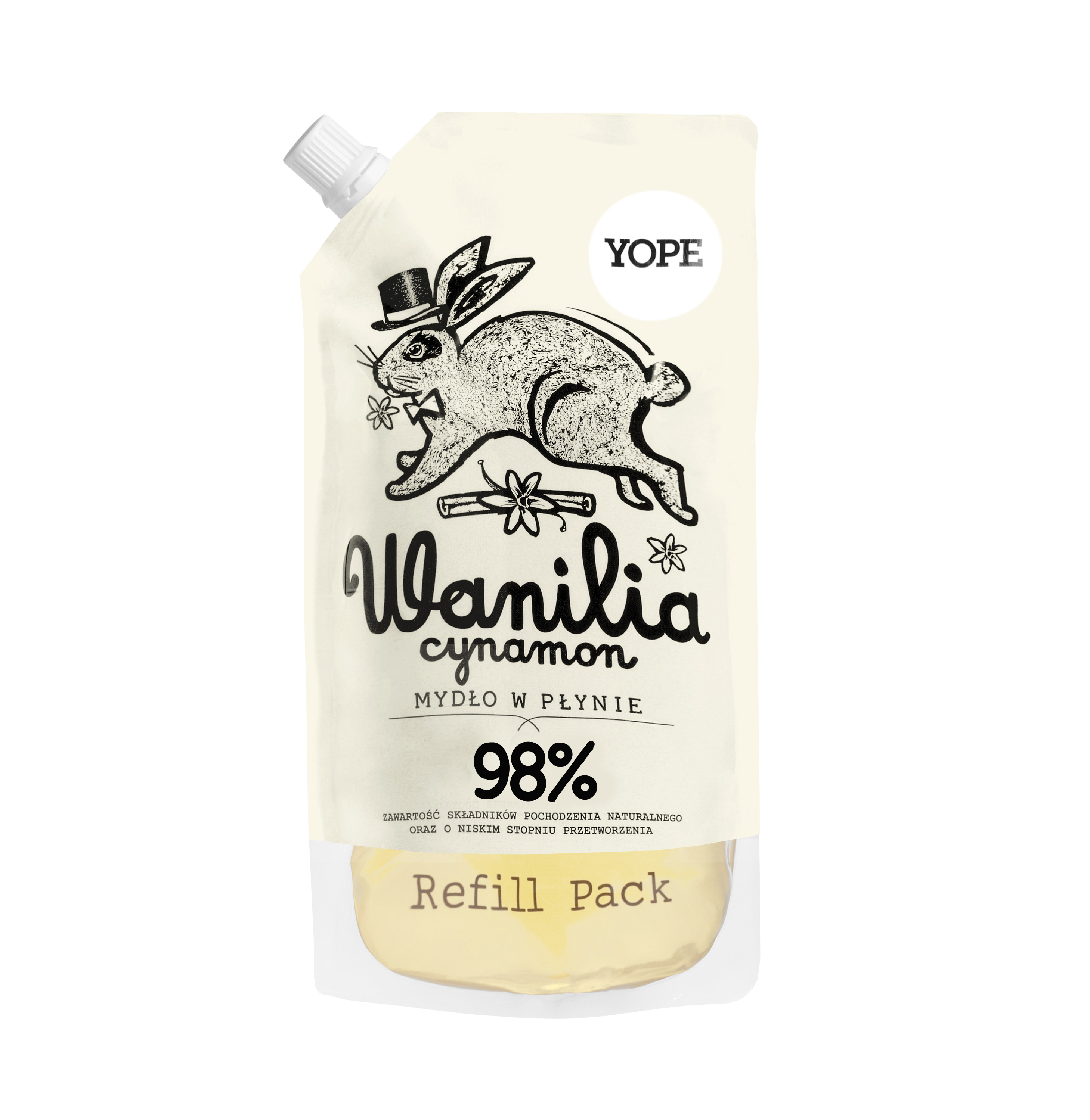 Yope Refill Pack Sachet - Săpun de mâini Vanilla Cinnamon 500ml