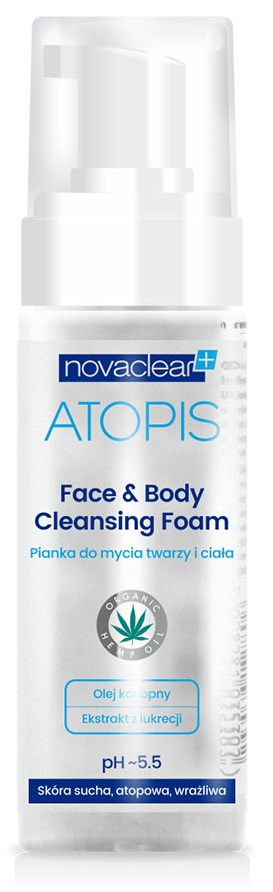 NovaClear Atopis spumă de spălare pentru față și corp
