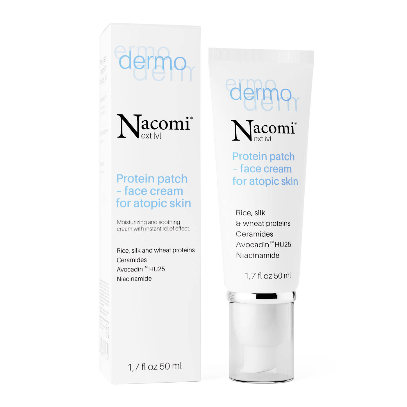 Nacomi Next LvL Dermo Dermo Atopic Skin Protein Patch Cream pentru piele atopică 50ml