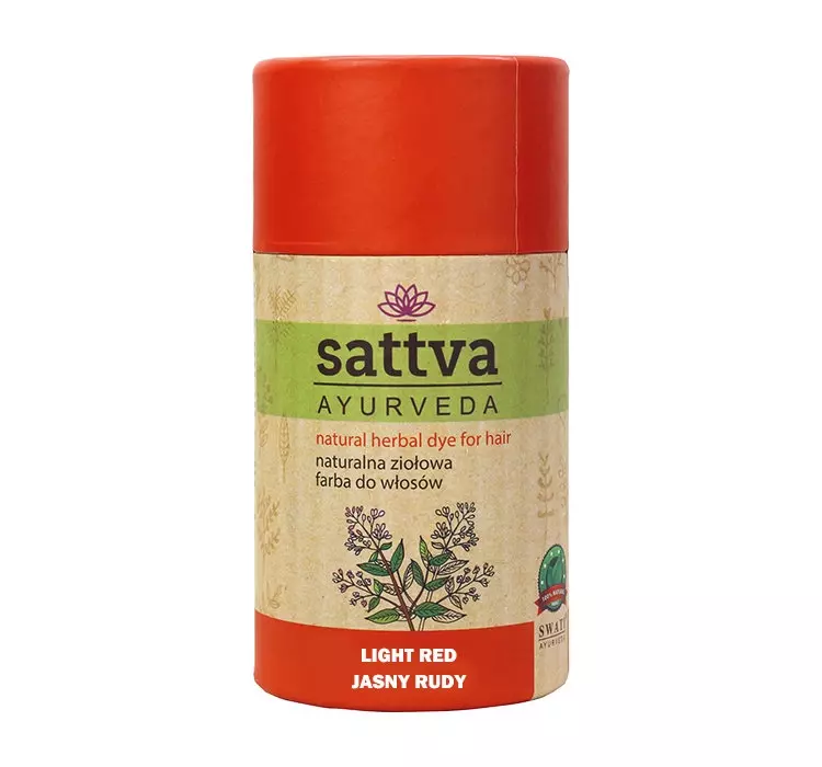 Sattva Natural Henna - Vopsea de păr pe bază de plante roșu deschis 150g