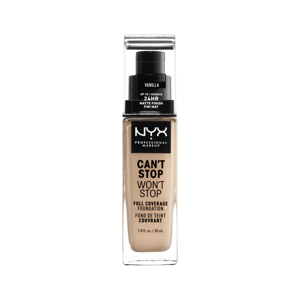 NYX Professional Makeup Cant Stop Wont Stop Fond de ten de lungă durată Vanilla Concealing Foundation