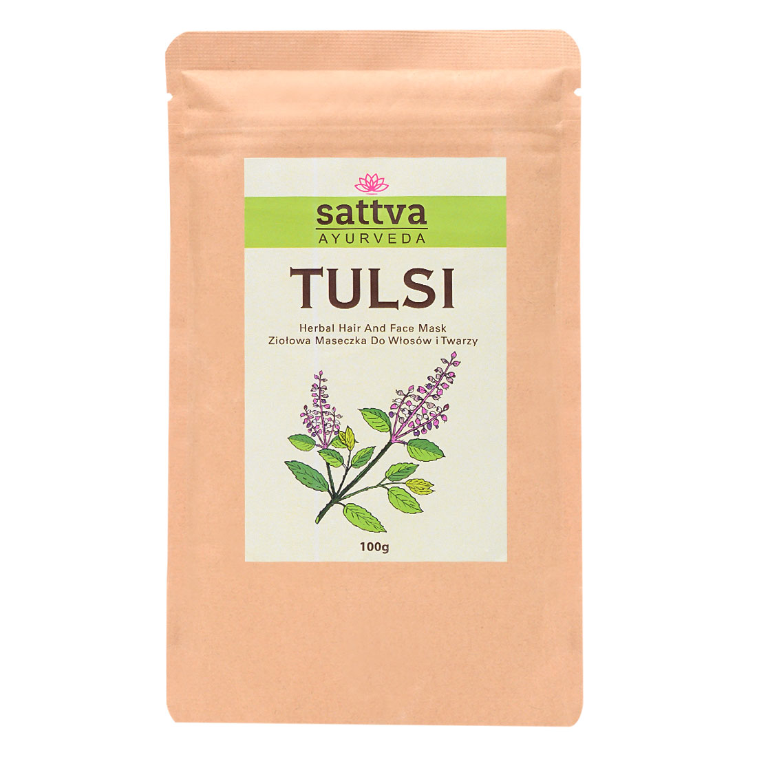 Sattva Tulsi Mască pentru păr și față pe bază de plante Sattva Tulsi 100g