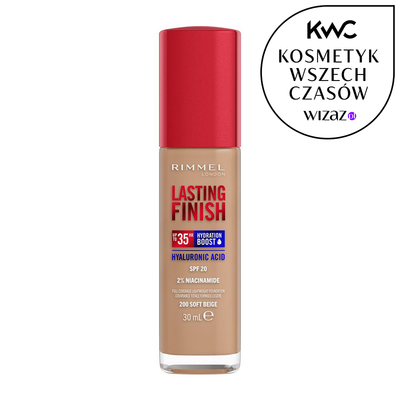 Rimmel Lasting Finish Hyaluronic SPF20 Podkład 200 Soft Beige