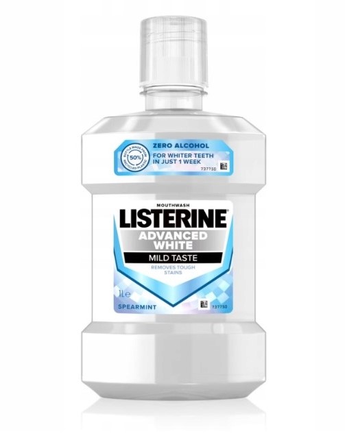Listerine Advanced White White Mild Taste apă de gură 1L