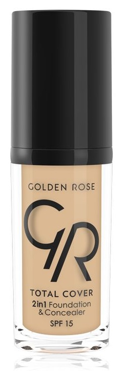 Golden Rose Total Cover 2 in 1 SPF15 Kryjący Podkład 03 Almond