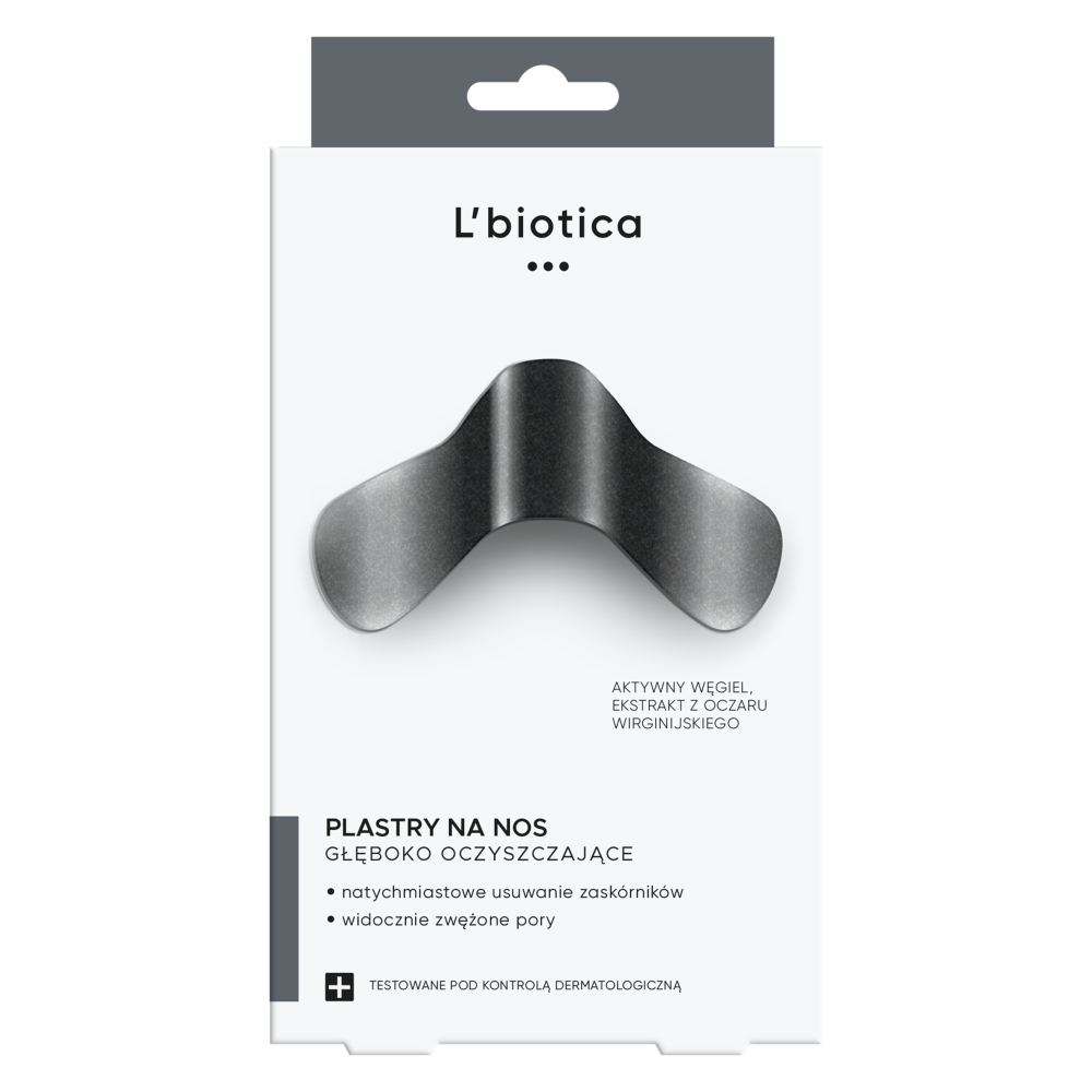 Lbiotica Purifying Charcoal Nose Patch 3 bucăți