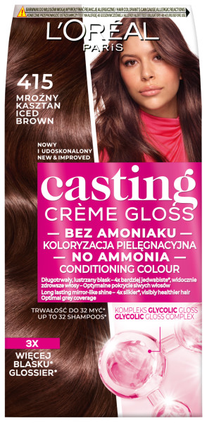 Loreal Casting Casting Creme Gloss Colour 415 Frosty Chestnut