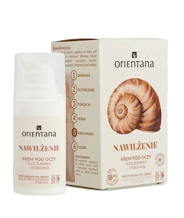 Orientana Cremă hidratantă pentru ochi cu Mucus de melc 15ml