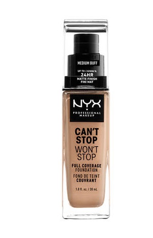 NYX Professional Makeup Cant Stop Wont Stop Long-lasting Covering Foundation Medium Buff