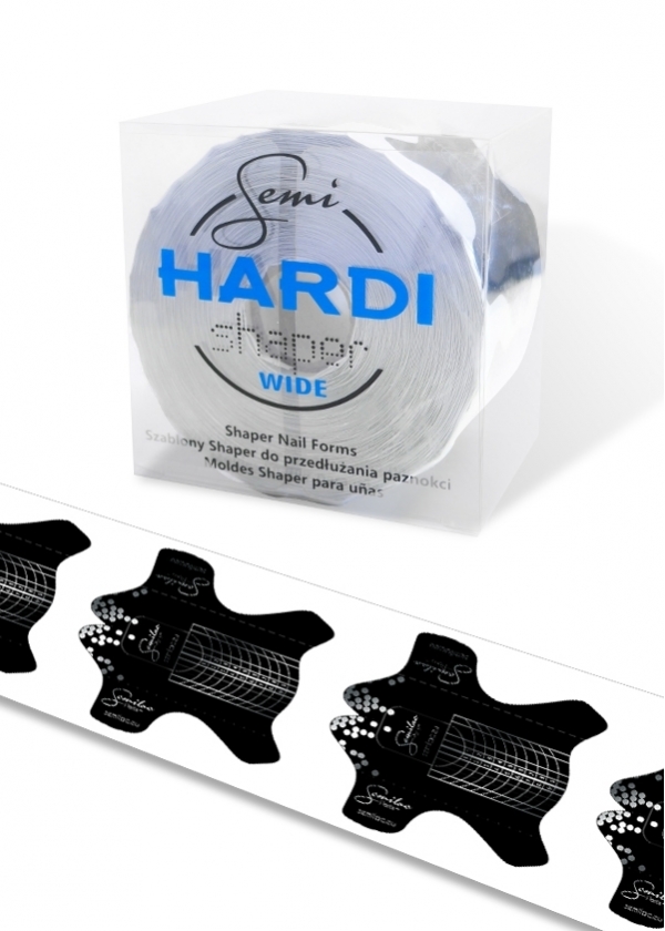 Semilac șabloane de prelungire a unghiilor Semi HARDI Shaper WIDE - 500 buc.