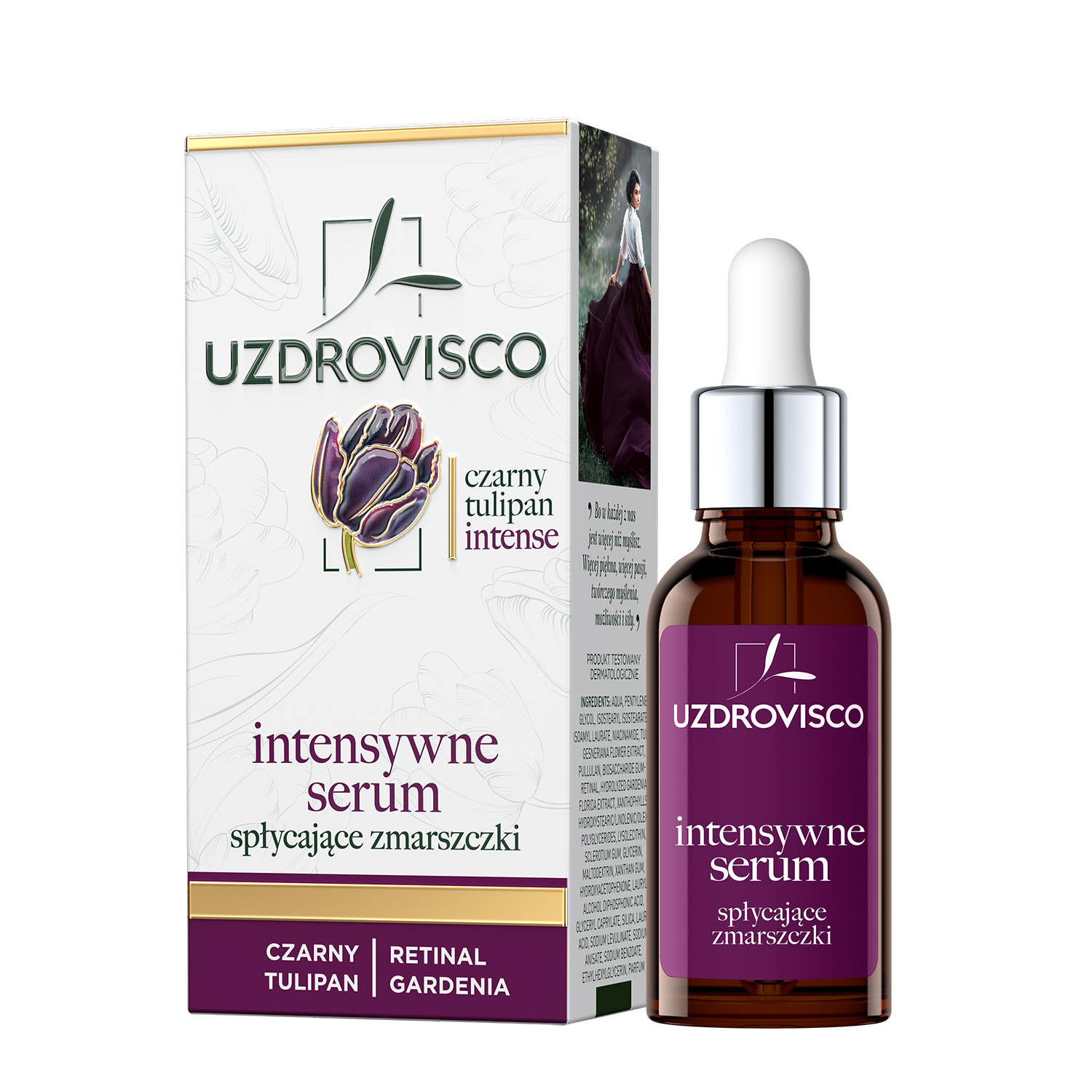 Uzdrovisco Black Tulip Intense Serum intensiv pentru aplatizarea ridurilor 30ml