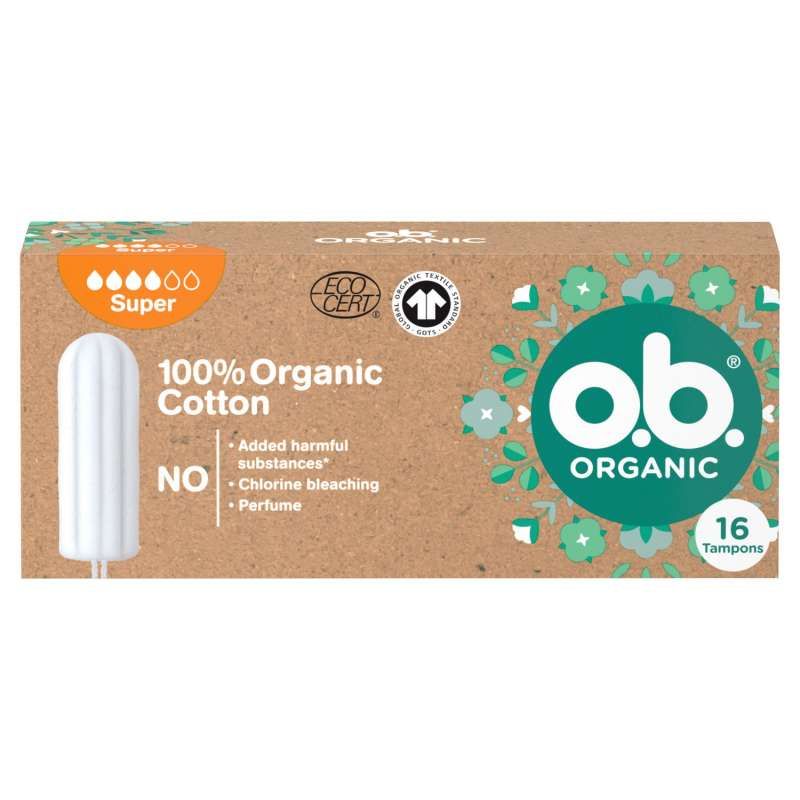 o.b. Tampoane organice Super Tampon 16 buc