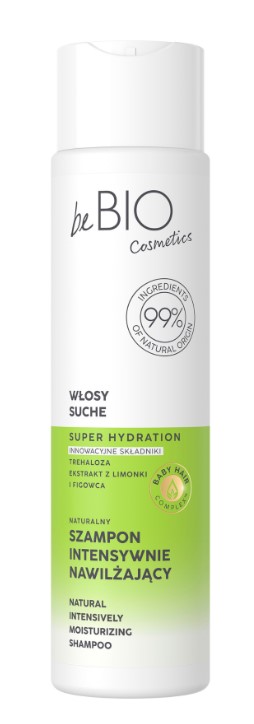 beBIO Natural Șampon hidratant intensiv pentru păr uscat 300ml