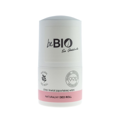 beBIO Deodorant Roll-On cu Chia și flori de cireș japonez 50ml