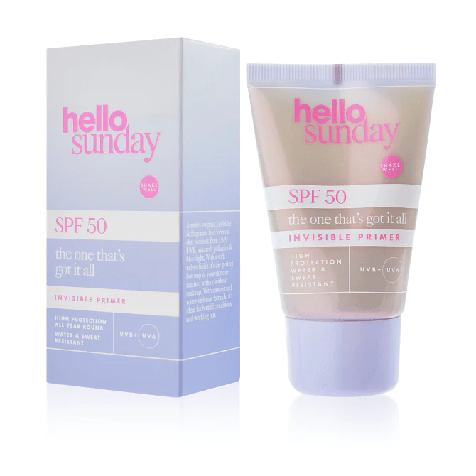 Hello Sunday Invisible Sun Primer Bază de protecție solară SPF50+ 50ml