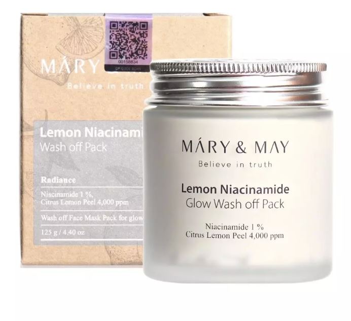 Mary & May Lemon Niacinamide Lemon Glow Wash Clay Mask 125g