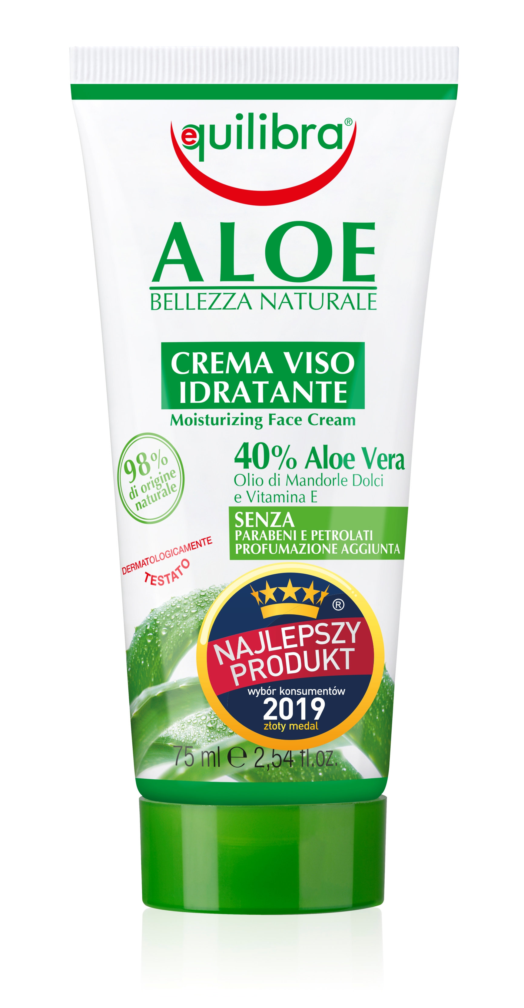 Cremă de față Equilibra Aloe Vera 75ml