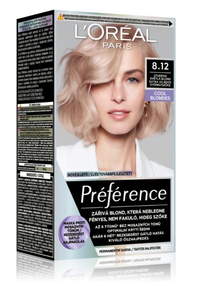 Loreal Preference Culoare de păr Cool Blondes 8.12 Alaska Light Ash Beige Blonde