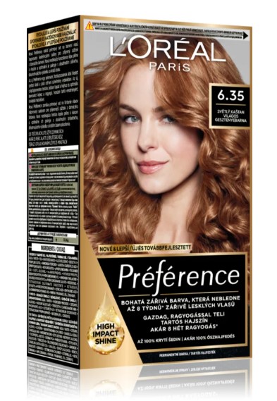 Culoarea părului Loreal Preference 6.35 Light Amber