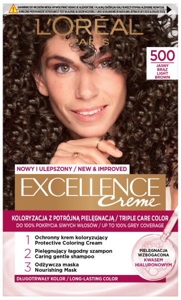 Loreal Excellence Excellence Creme Colouring Culoarea părului 500 Light Brown