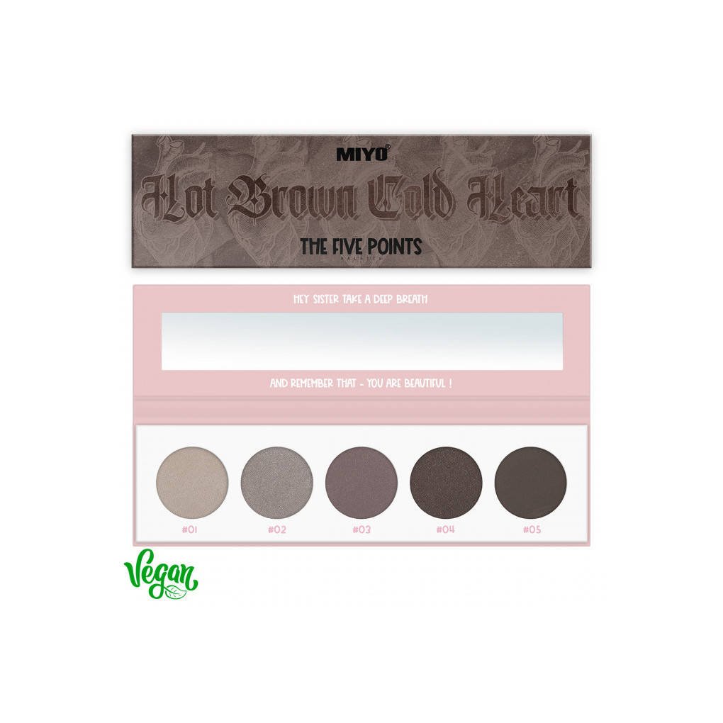 Miyo Five Points Miyo Five Points Paleta de farduri de ochi 09 Hot Brown Cold Heart