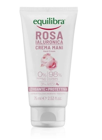 Cremă de mâini Equilibra Rose cu acid hialuronic 75ml